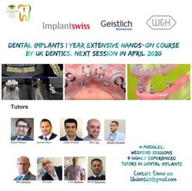 COMPREHENSIVE 1 YEAR 20 DAYS DENTAL IMPLANTS COURSE